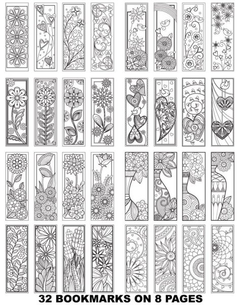 Закладки раскраски