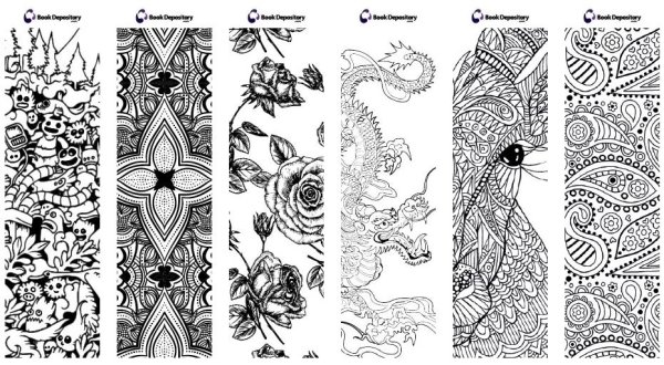 Закладки раскраски для девочек