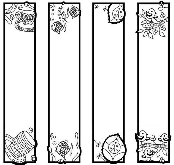 Закладки черно белые