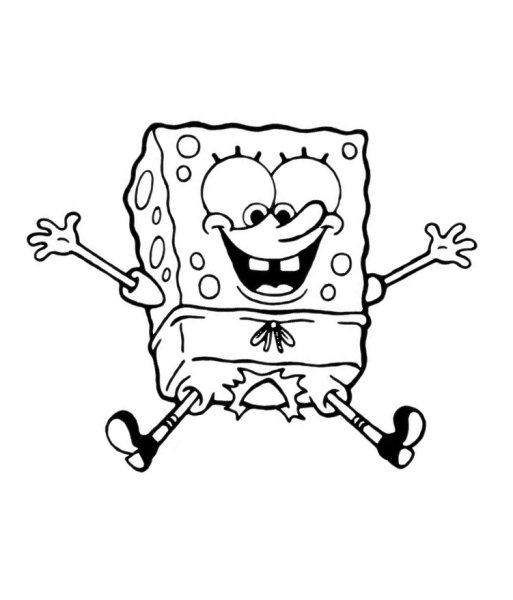 Раскраска Спанч Боб квадратные штаны