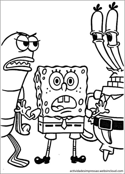 Раскраски из мультика Спанч Боб квадратные штаны