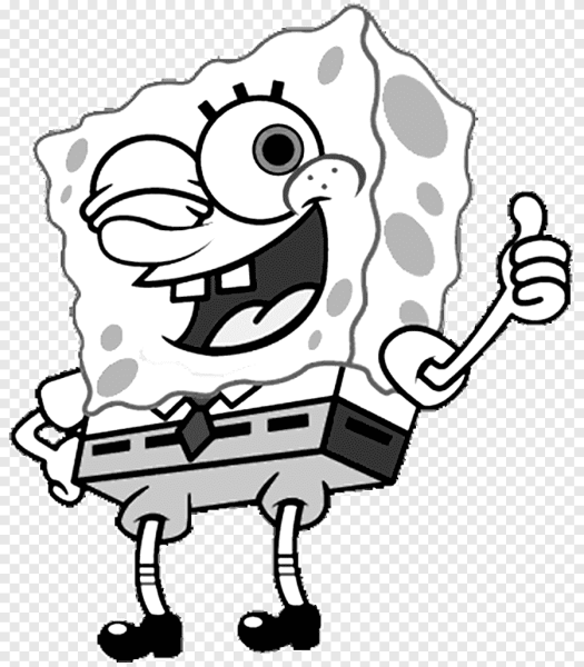 Спанч Боб черно белый