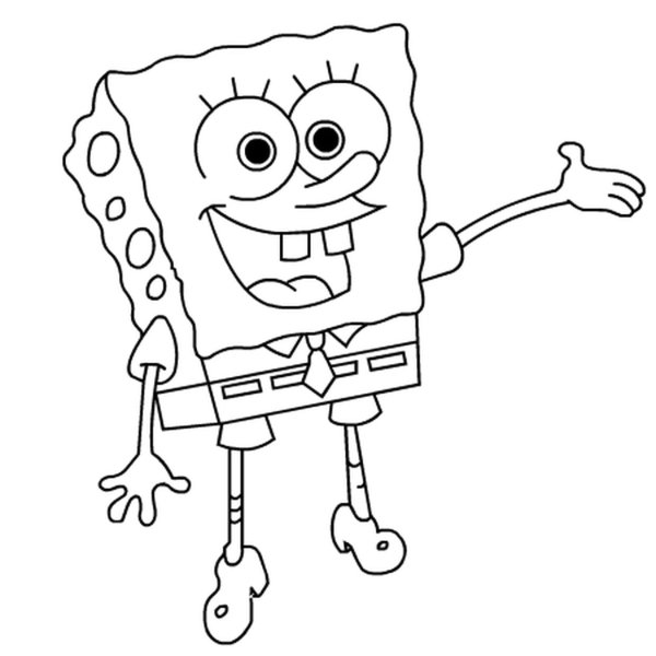 Спанч Боб трафарет
