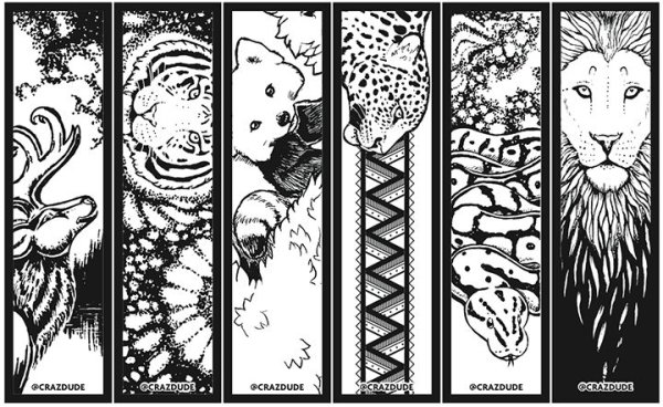 Раскраски закладки для книг