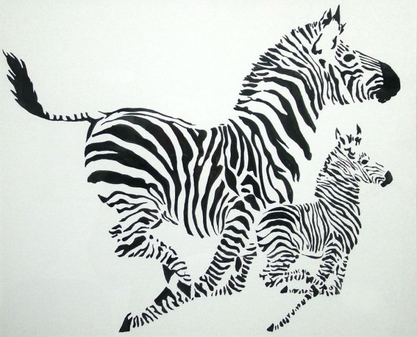 Трафаретное изображение животных