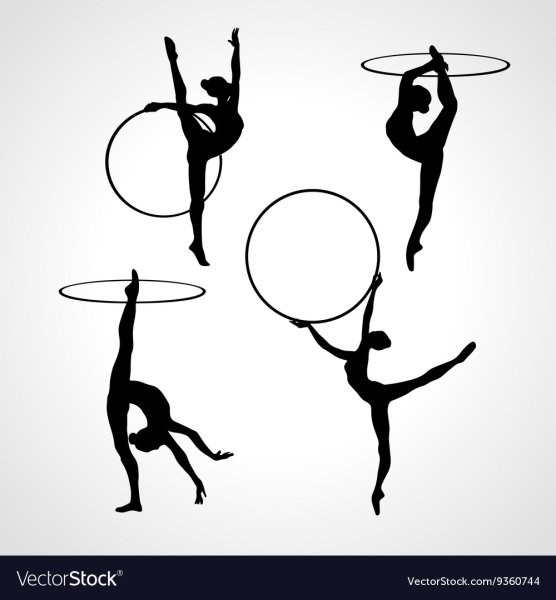 Художественная гимнастика силуэт с обручем