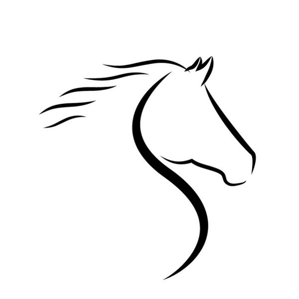 Силуэт головы лошади