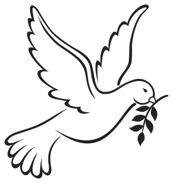 Голубь мира раскраска