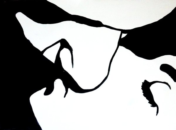 Контрастные черно-белые силуэты