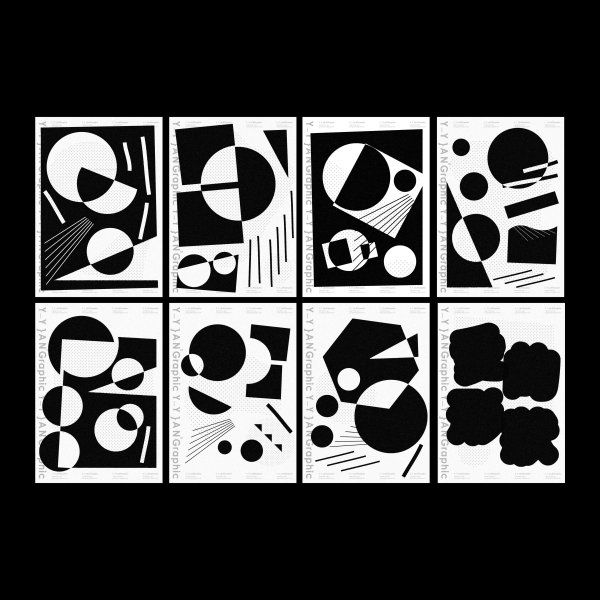 Графическая композиция из геометрических фигур