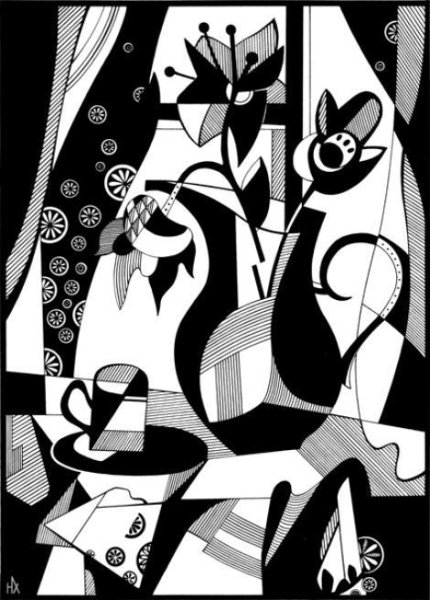 Декоративная графическая композиция