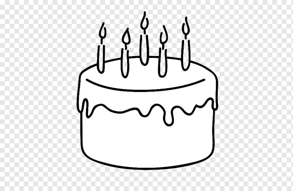 Рисунок тортика на день рождения