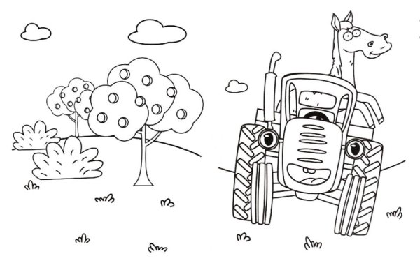 Трактор Гоша разукрашка