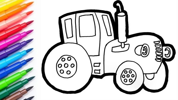 Трактор Гоша разукрашка