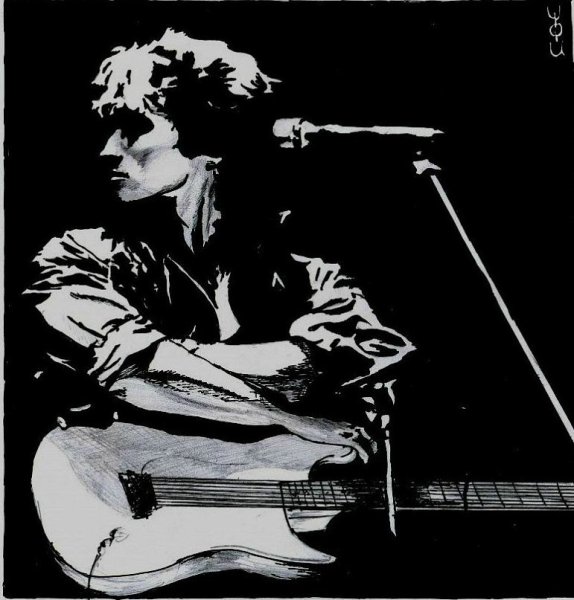 Виктор Цой чб рисунок