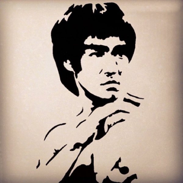 Брюс ли силуэт