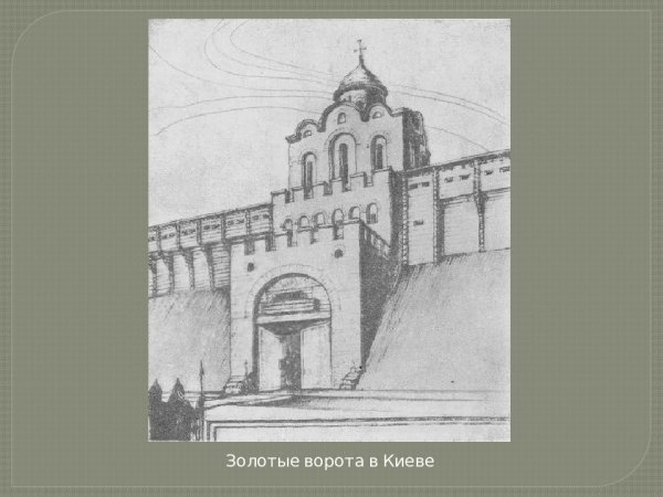 Золотые ворота во Владимире Русь 11 век