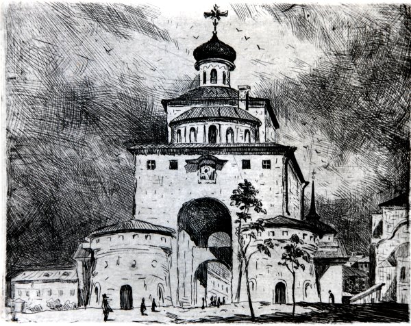 Владимир золотые ворота рисунок Владимир