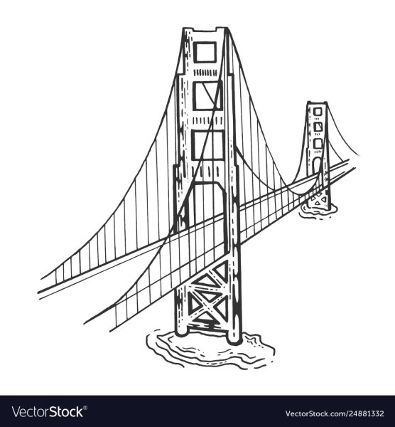 Мост золотые ворота в Сан-Франциско