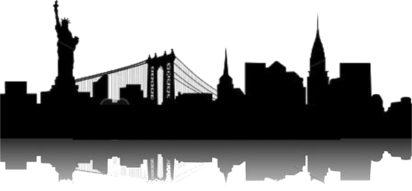 Город черный силуэт