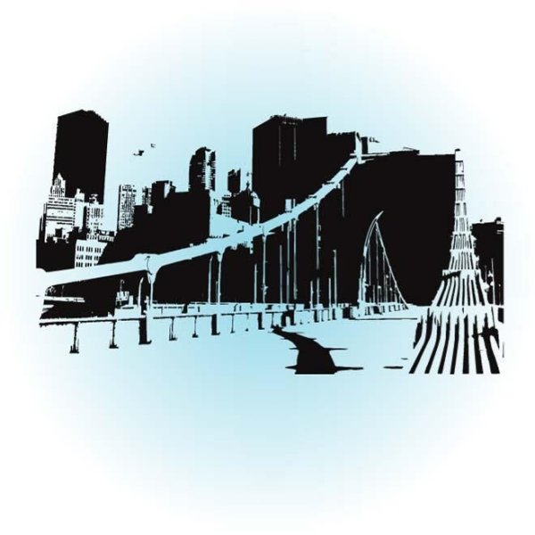 Силуэт современного города