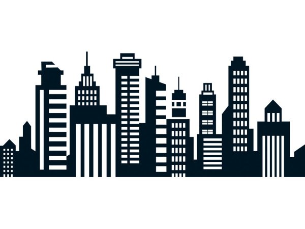 Силуэт современного города