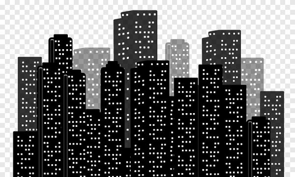 Силуэты домов города