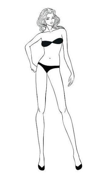 Модель для рисования купальника