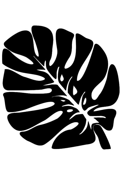 Силуэт тропических листьев
