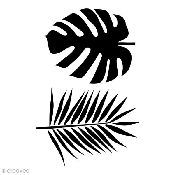 Тропические листья силуэт