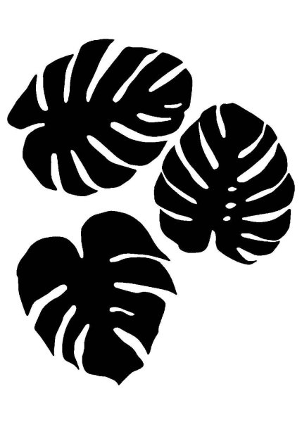 Тропические листья для плоттера