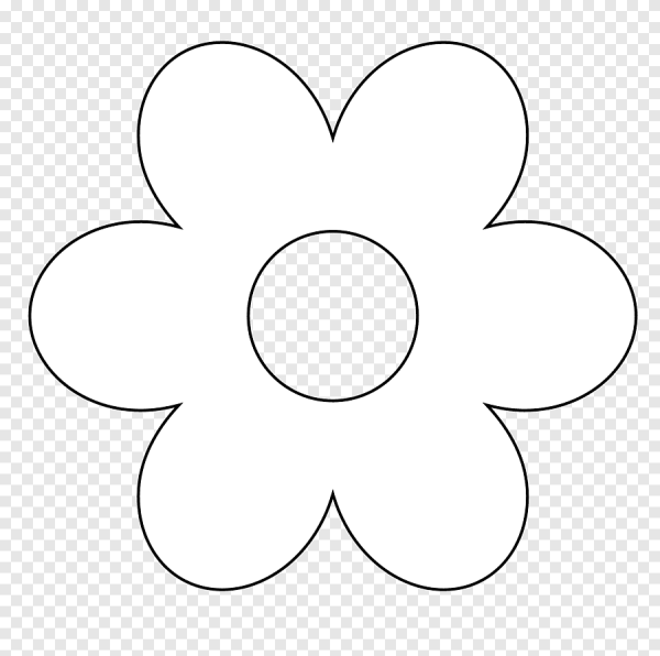 Раскраска Ромашка без стебля