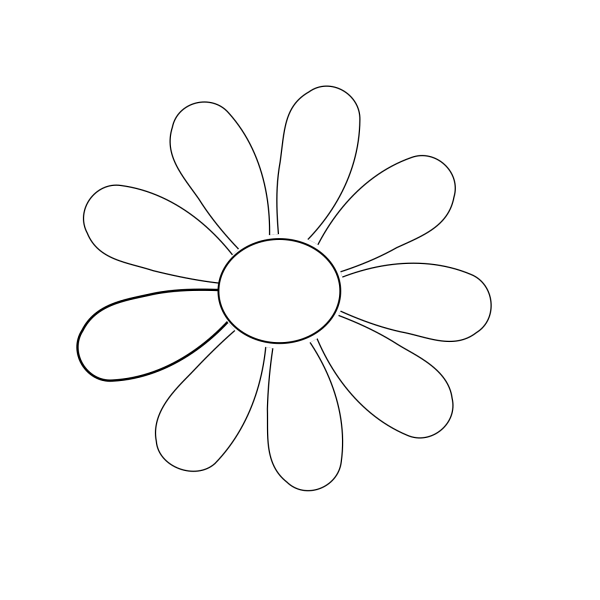 Ромашка черно белая