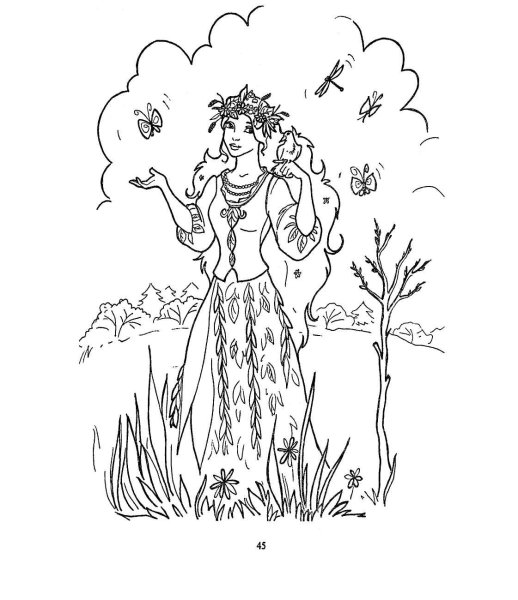 Образ весны раскраска