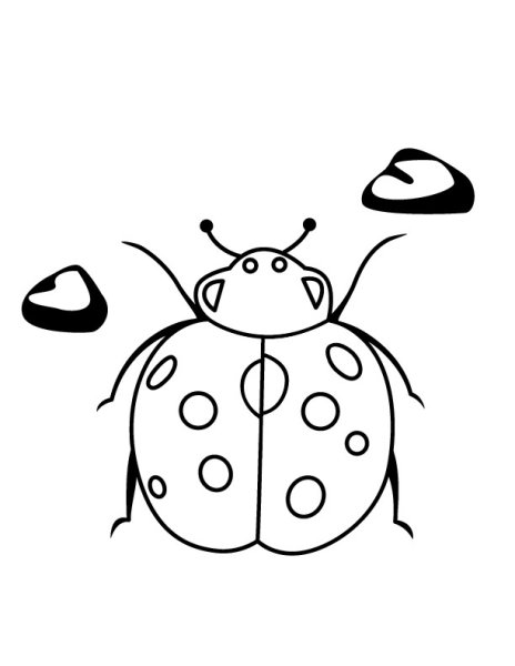 Ladybug Clipart Black and White