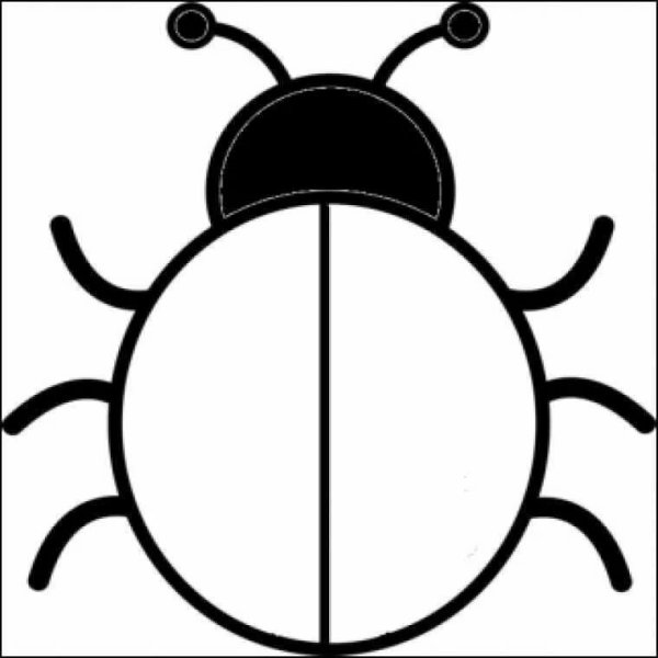 Божья коровка раскраска для малышей