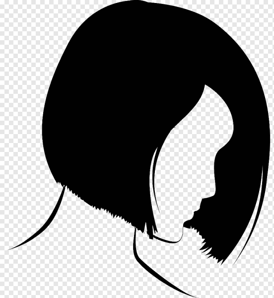 Женская стрижка силуэт