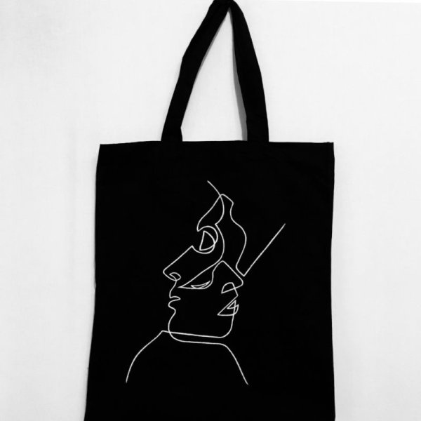 Сумка шоппер поцелуй