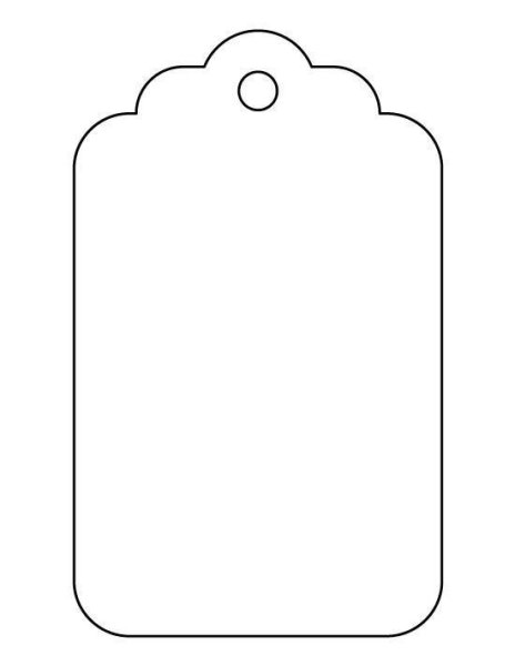 Трафарет бирки на подарок
