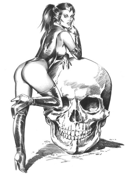 Рисунок женского тела ню