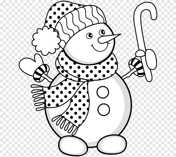 Снеговик черно белый