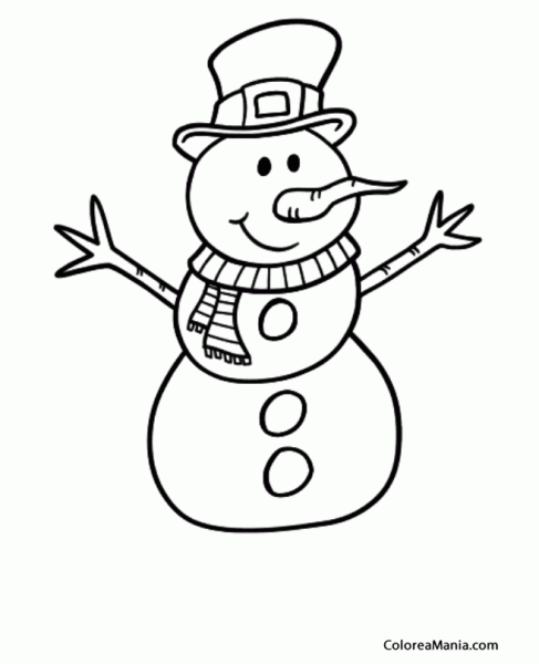 Снеговик зарисовка