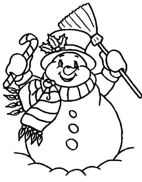 Снеговик силуэт