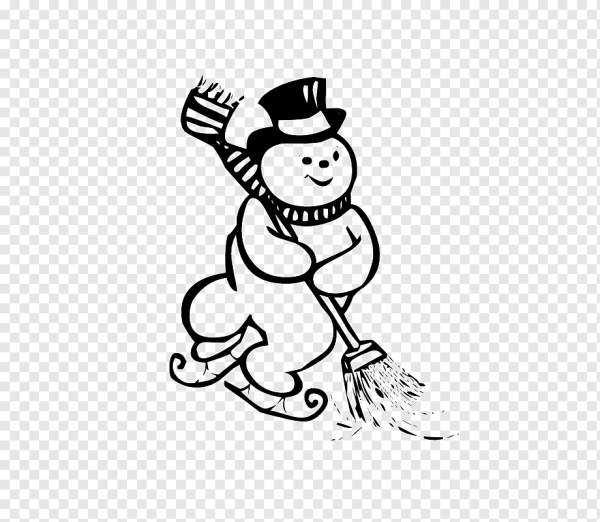 Снеговик раскраска