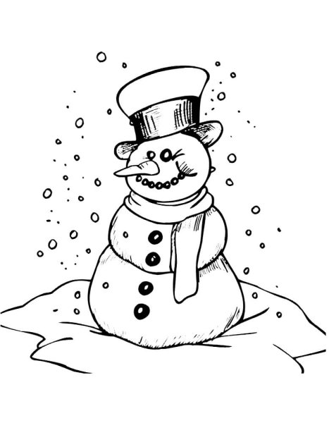 Снеговик эскиз