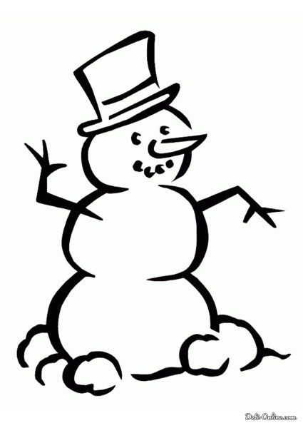 Шапка снеговика трафарет