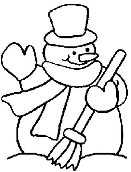 Снеговик раскраска