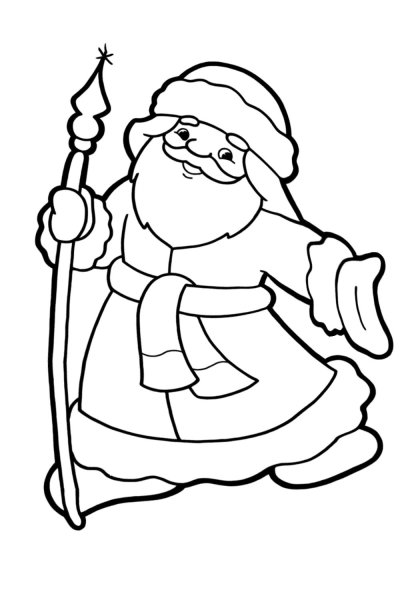 Дед Мороз раскраска
