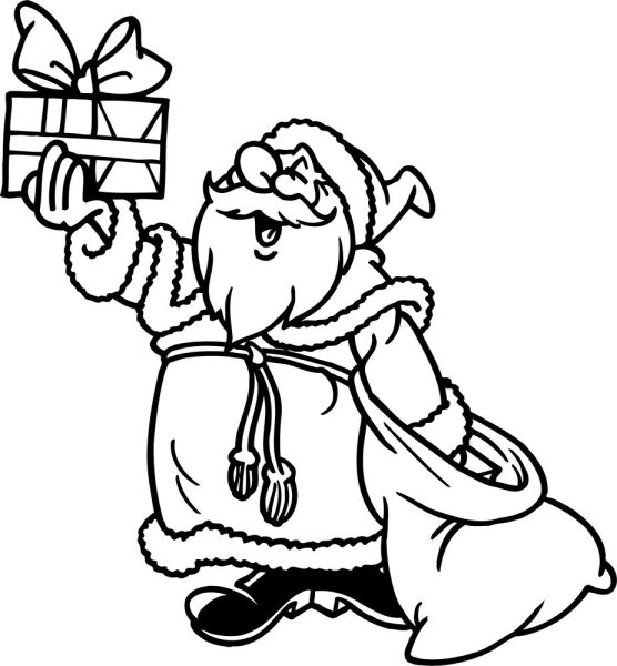 Раскраска новогоднийподрок