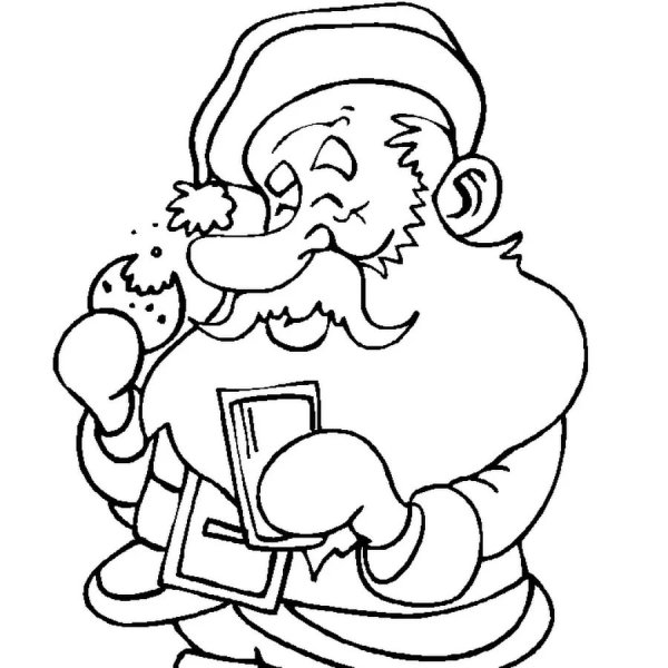 Новогодние раскраски Санта Клаус